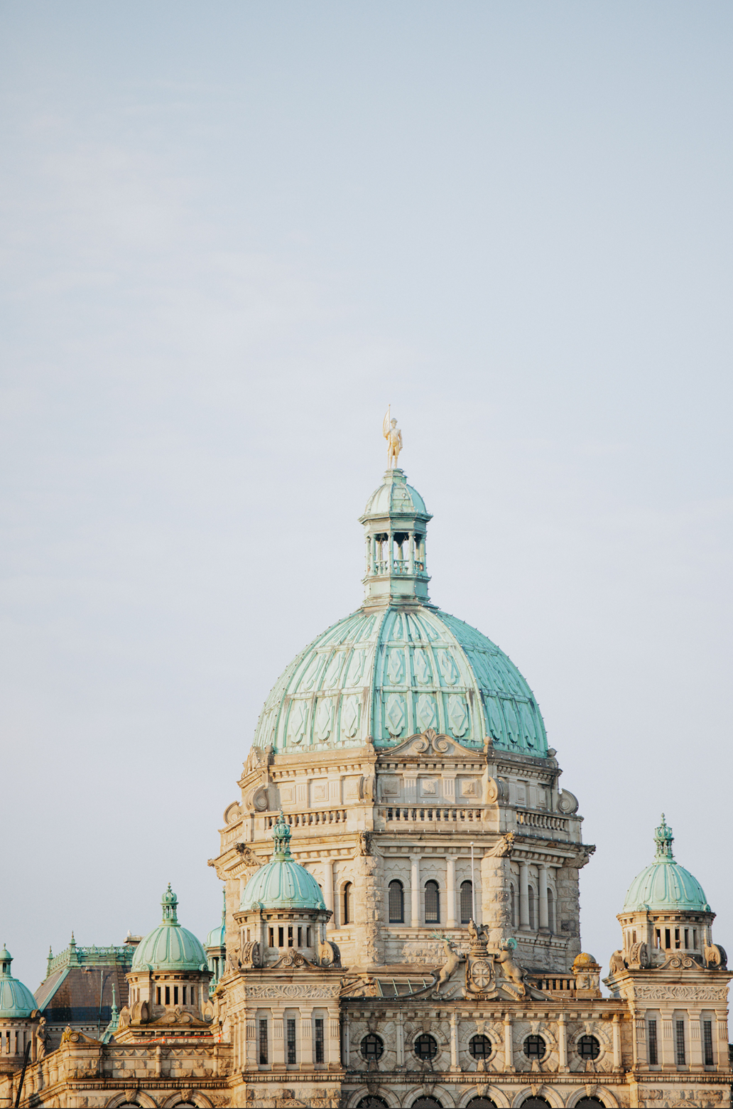 BC Legislature Building rooftop view